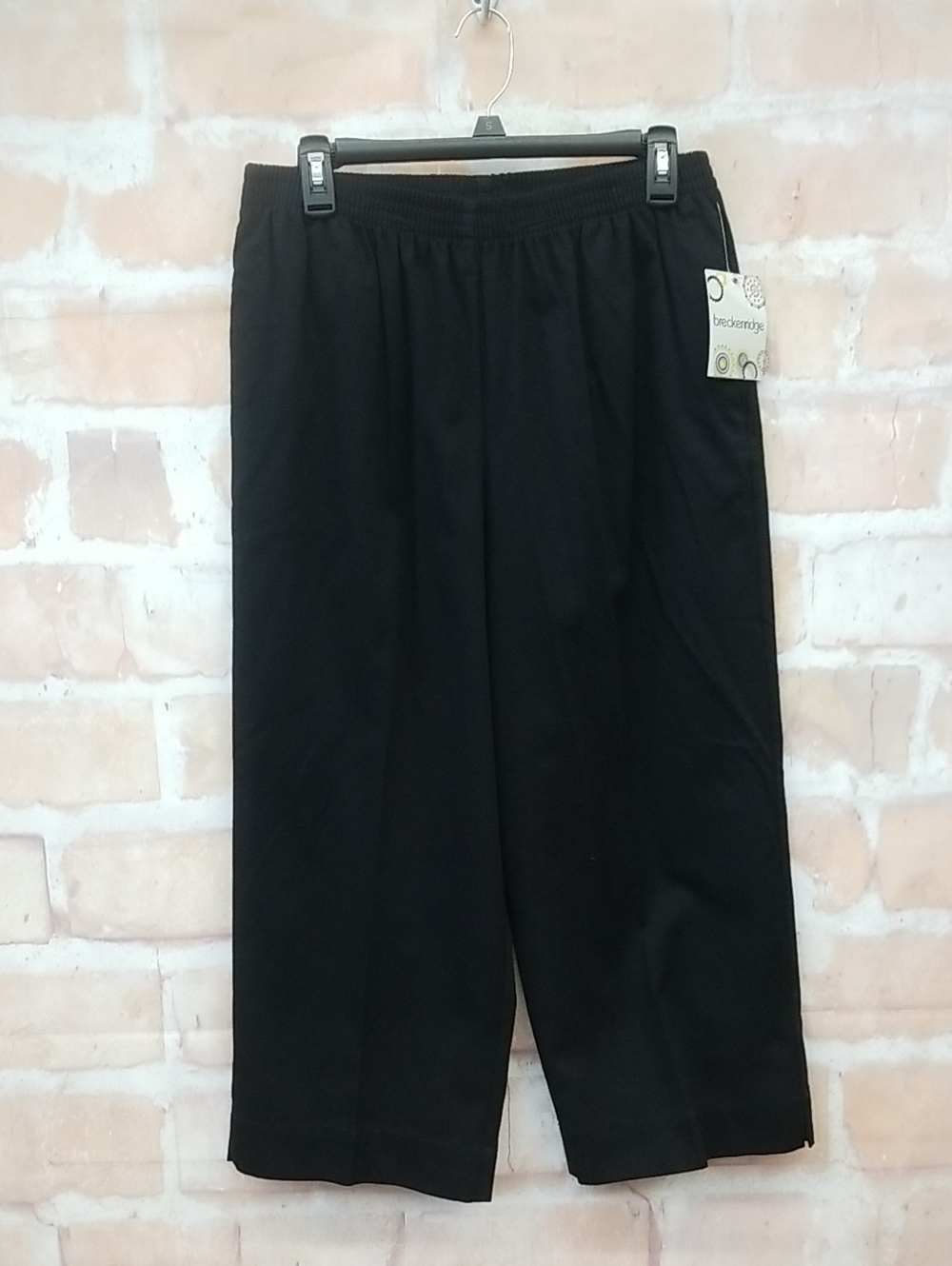 Black Breckenridge Elastic-Waist Casual Pants